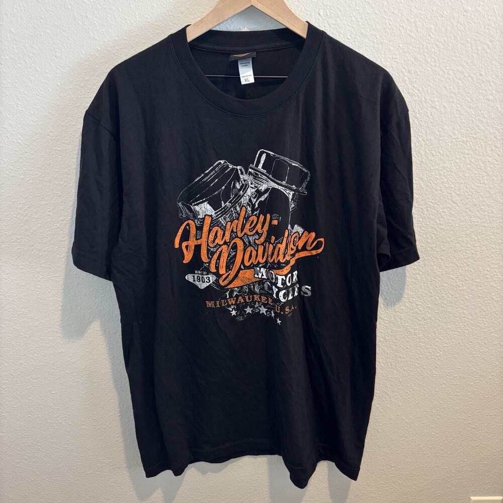 Harley-Davidson Panhead Outline Tshirt Plainfield IN Size XL Made In USA